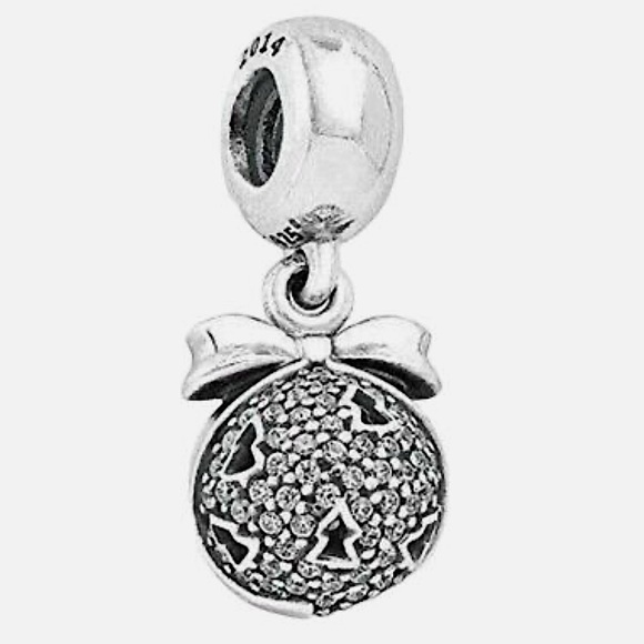Pandora Christmas Wish Dangle Ornament Charm with Clear CZ - Picture 2 of 3
